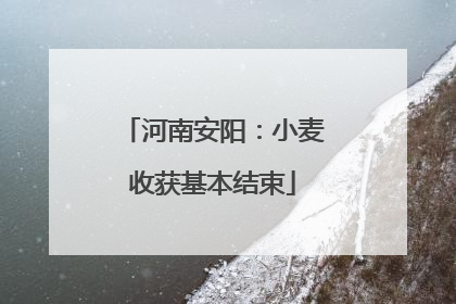 河南安阳：小麦收获基本结束