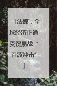 法媒：全球经济正遭受贸易战“首波冲击”
