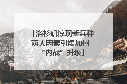 洛杉矶惊现新兵种 两大因素引爆加州“内战”升级