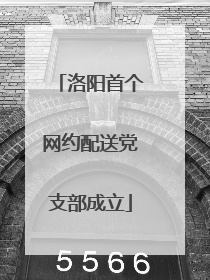 洛阳首个网约配送党支部成立