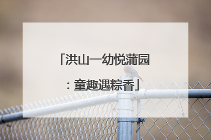 洪山一幼悦蒲园：童趣遇粽香
