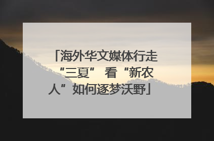 海外华文媒体行走“三夏” 看“新农人”如何逐梦沃野