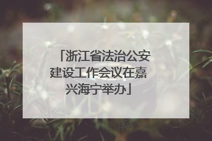 浙江省法治公安建设工作会议在嘉兴海宁举办
