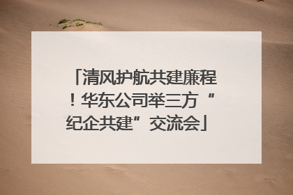 清风护航共建廉程！华东公司举三方“纪企共建”交流会