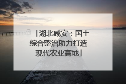 湖北咸安：国土综合整治助力打造现代农业高地