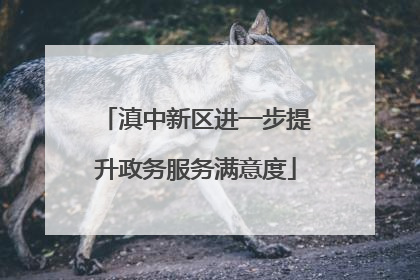 滇中新区进一步提升政务服务满意度