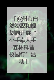 滨州市自然资源和规划局开展“小手牵大手·森林科普校园行”活动