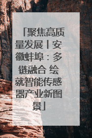 聚焦高质量发展丨安徽蚌埠：多链融合 绘就智能传感器产业新图景