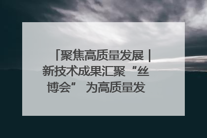 聚焦高质量发展｜新技术成果汇聚“丝博会” 为高质量发展注入新动能