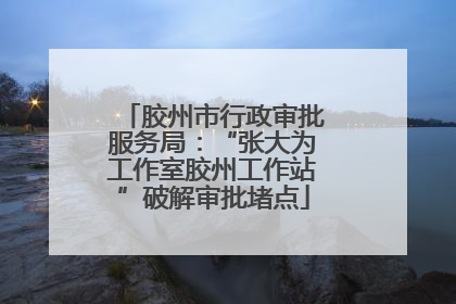 胶州市行政审批服务局：“张大为工作室胶州工作站”破解审批堵点