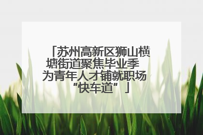 苏州高新区狮山横塘街道聚焦毕业季 为青年人才铺就职场“快车道”