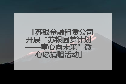 苏银金融租赁公司开展“苏银圆梦计划——童心向未来”微心愿捐赠活动