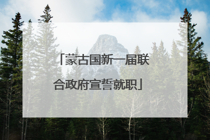 蒙古国新一届联合政府宣誓就职