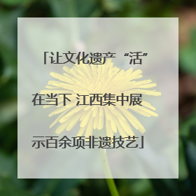 让文化遗产“活”在当下 江西集中展示百余项非遗技艺