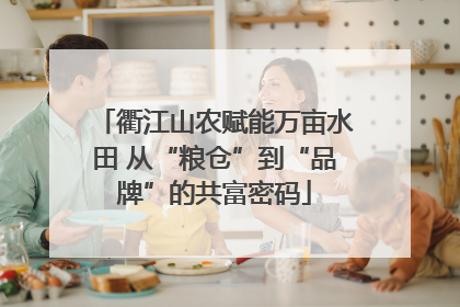 衢江山农赋能万亩水田 从“粮仓”到“品牌”的共富密码