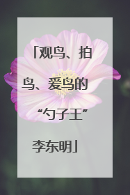 观鸟、拍鸟、爱鸟的“勺子王”李东明