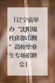 辽宁省举办“沈阳现代化都市圈”高校毕业生专场招聘会