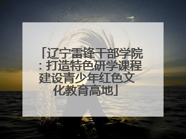 辽宁雷锋干部学院：打造特色研学课程 建设青少年红色文化教育高地