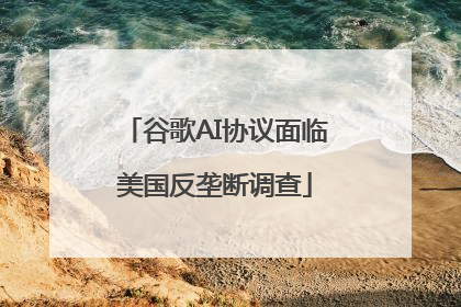 谷歌AI协议面临美国反垄断调查