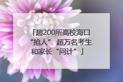 超200所高校海口“抢人” 超万名考生和家长“问计”