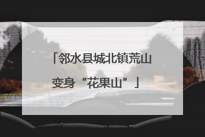 邻水县城北镇荒山变身“花果山”