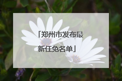 郑州市发布最新任免名单