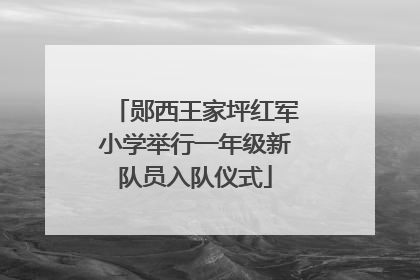 郧西王家坪红军小学举行一年级新队员入队仪式