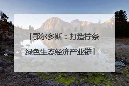 鄂尔多斯：打造柠条绿色生态经济产业链