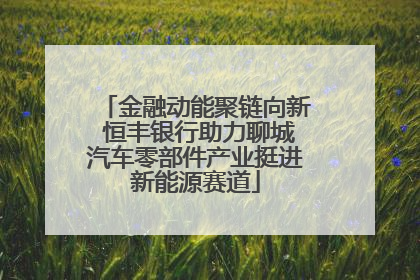 金融动能聚链向新 恒丰银行助力聊城汽车零部件产业挺进新能源赛道
