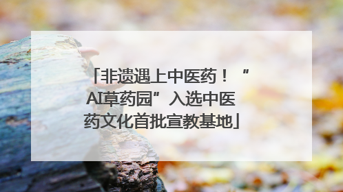 非遗遇上中医药！“AI草药园”入选中医药文化首批宣教基地