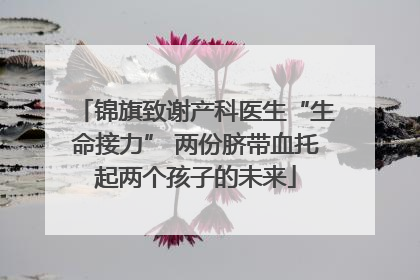 锦旗致谢产科医生“生命接力” 两份脐带血托起两个孩子的未来