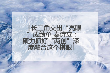 长三角交出“亮眼”成绩单 秦诗立：聚力抓好“两创”深度融合这个棋眼
