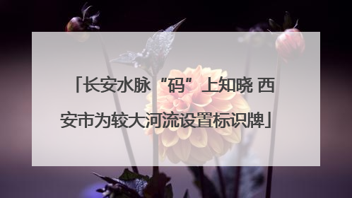 长安水脉“码”上知晓 西安市为较大河流设置标识牌