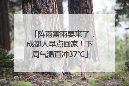 阵雨雷雨要来了，成都人早点回家！下周气温直冲37℃