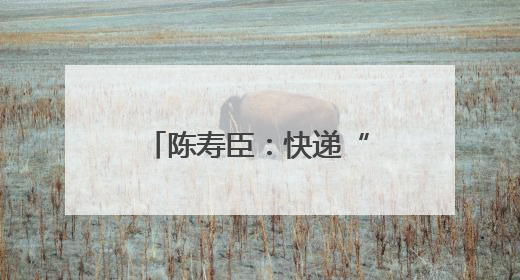 陈寿臣：快递“好兵”服务人民助推基层治理