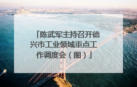 陈武军主持召开德兴市工业领域重点工作调度会（图）