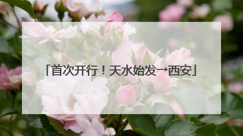 首次开行！天水始发→西安