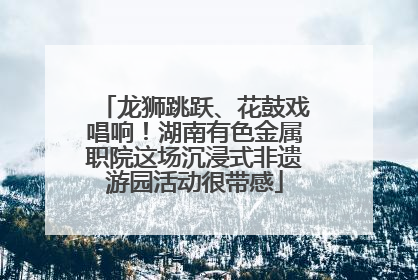 龙狮跳跃、花鼓戏唱响！湖南有色金属职院这场沉浸式非遗游园活动很带感