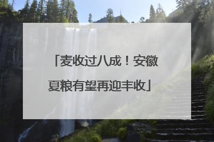 麦收过八成！安徽夏粮有望再迎丰收