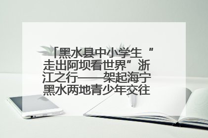 黑水县中小学生“走出阿坝看世界”浙江之行——架起海宁黑水两地青少年交往交流交融新桥梁