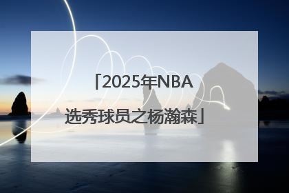 2025年NBA选秀球员之杨瀚森
