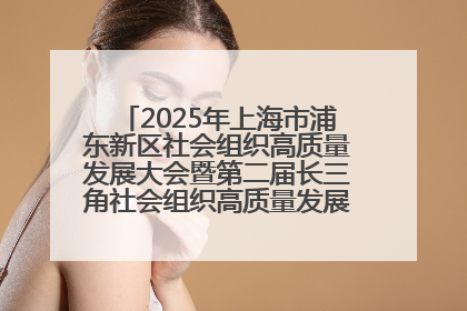 2025年上海市浦东新区社会组织高质量发展大会暨第二届长三角社会组织高质量发展峰会成功举办
