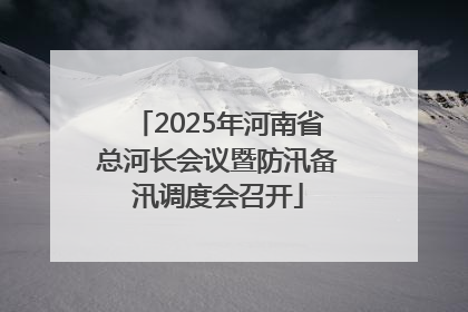 2025年河南省总河长会议暨防汛备汛调度会召开