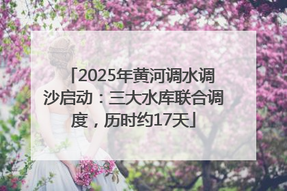2025年黄河调水调沙启动：三大水库联合调度，历时约17天