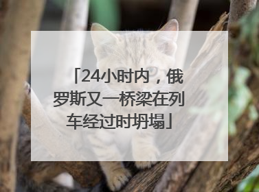 24小时内，俄罗斯又一桥梁在列车经过时坍塌
