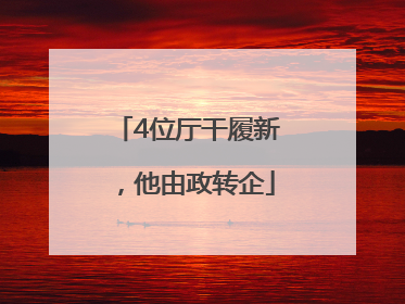 4位厅干履新，他由政转企