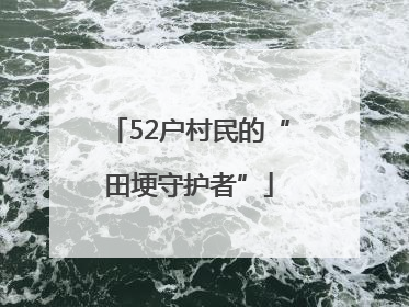 52户村民的“田埂守护者”