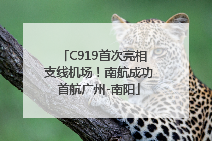 C919首次亮相支线机场！南航成功首航广州-南阳