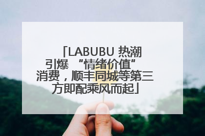 LABUBU 热潮引爆 “情绪价值” 消费，顺丰同城等第三方即配乘风而起