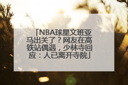 NBA球星文班亚马出关了？网友在高铁站偶遇，少林寺回应：人已离开寺院